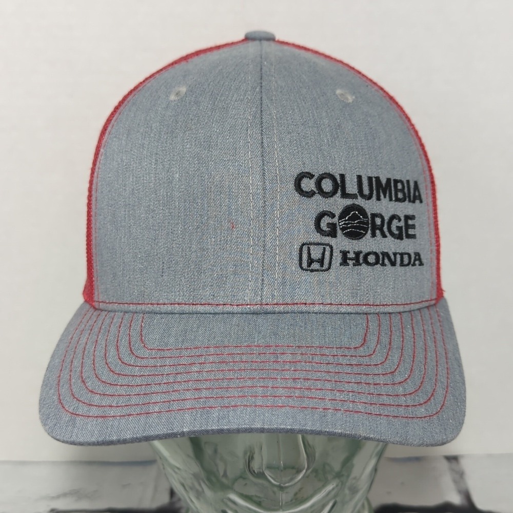 Columbia Gorge Honda Gray Red Snapback Hat Adjustable‎ Ball Cap